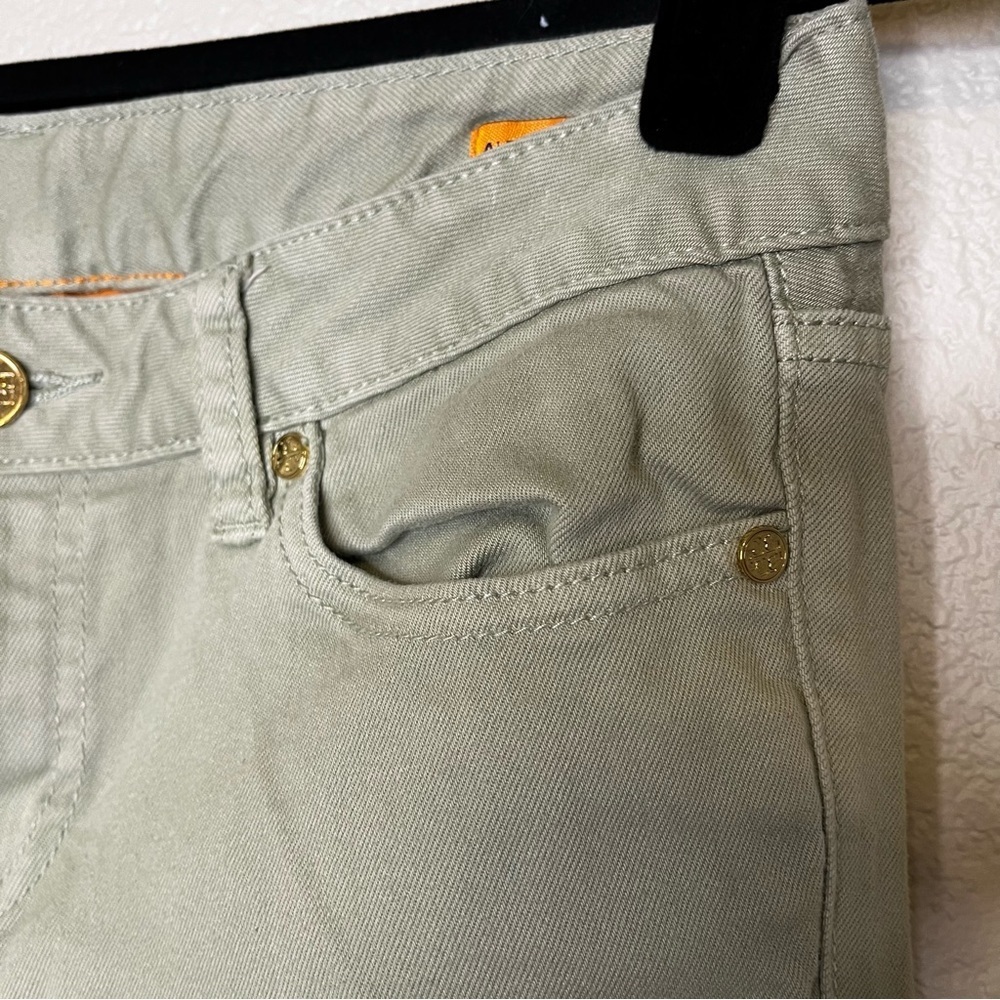 Tory Burch Alexa Cropped Skinny Jeans in Green Size 26 - Picture 7 of 16